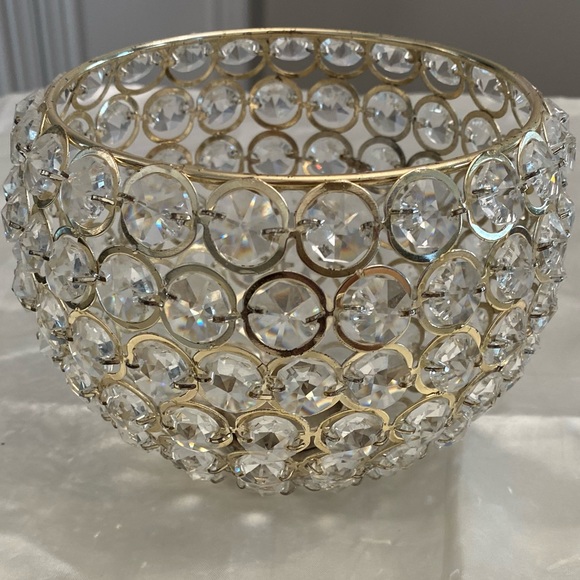 Large Round Faux Crystal Votive Holder - Picture 7 of 8